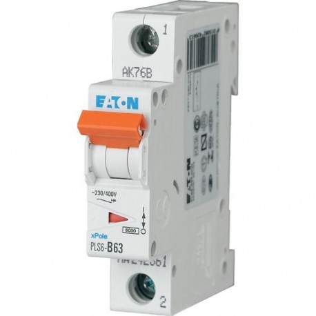PLS6-D63 113403 Y7-113403 EATON ELECTRIC Leitungsschutzschalter, 63A, 1p, D-Char