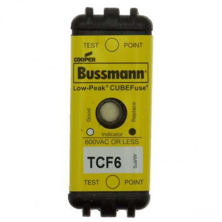 CUBEFUSE, TCF 6A NON-IND TCF6RN EATON ELECTRIC TCF6RN CUBEFUSE 6 AMP NON-INP