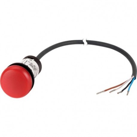 C22-L-R-24-P65 185146 Y7-185146 EATON ELECTRIC Indicator light, classic, flat, red, 24 V AC/DC, cable (black..