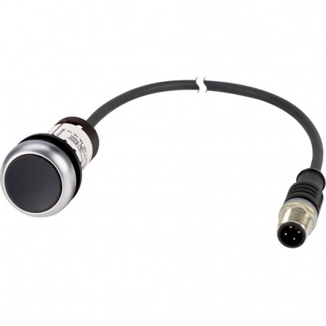 C22-D-S-K01-P30 185694 EATON ELECTRIC Pushbutton, classic, flat, tasted, 1 N/C, black, cable (black) with m8..