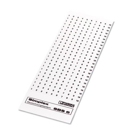 SBS 8 CUS 0828490 PHOENIX CONTACT Marker card
