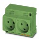EO-K/PT/LED/DUO/GN 0804124 PHOENIX CONTACT Double socket