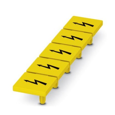 WS PT 16 1029033 PHOENIX CONTACT Placa de aviso, amarillo/negro, rotulado: Rayo con flecha, clase de montaje..