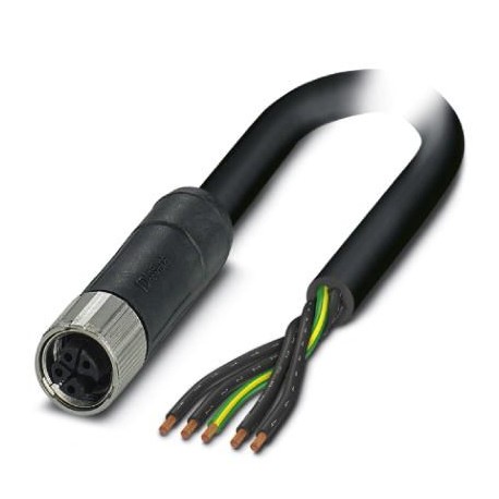 SAC-5P- 3,0-PUR/M12FSK PE 1414788 PHOENIX CONTACT Cable de potencia, 5-polos, PUR sin halógenos, negro grisá..