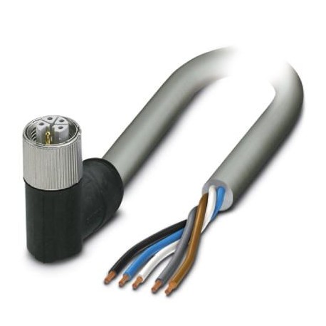 SAC-5P- 3,0-500/M12FRL FE 1414794 PHOENIX CONTACT Cable de potencia, 5-polos, PVC, gris RAL 7001, Hembra de ..