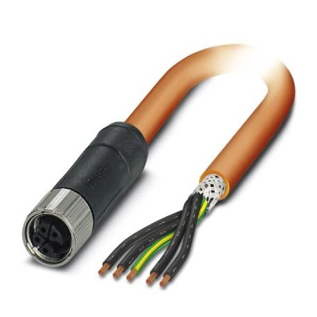 SAC-5P- 3,0-PVC/M12FSK PE SH 1414797 PHOENIX CONTACT Cable de potencia, 5-polos, PVC, naranja RAL 2003, mate..