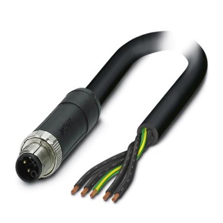 SAC-5P-M12MSK/ 1,5-PVC PE 1414868 PHOENIX CONTACT Cable de potencia, 5-polos, PVC, negro grisáceo RAL 7021, ..