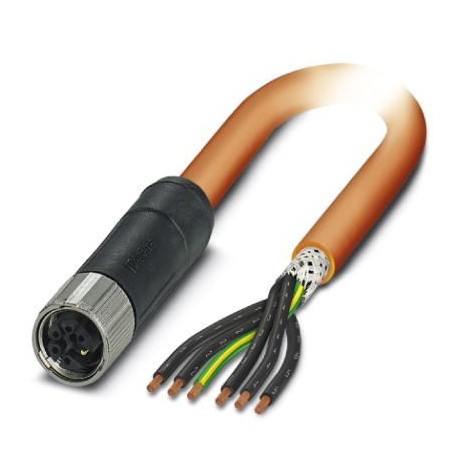 SAC-6P- 5,0-PUR/M12FSM PE SH 1414919 PHOENIX CONTACT Cable de potencia, 6-polos, PUR sin halógenos, naranja ..
