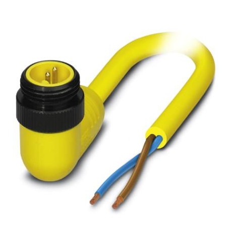 SAC-2P-MINMR/ 1,0-547 1416461 PHOENIX CONTACT Cable de potencia, 2-polos, PVC, amarillo, Conector macho acod..