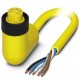 SAC-5P- 1,0-547/MINFR 1416479 PHOENIX CONTACT Cable de potencia, 5-polos, PVC, amarillo, Conector macho acod..