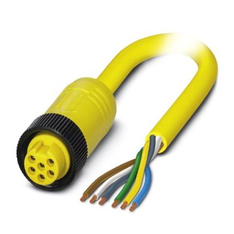 SAC-6P- 1,0-547/MINFS 1416488 PHOENIX CONTACT Cable de potencia, 6-polos, PVC, amarillo, extremo de cable li..