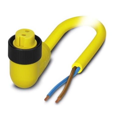 SAC-2P- 5,0-547/MINFR 1416518 PHOENIX CONTACT Cable de potencia, 2-polos, PVC, amarillo, extremo de cable li..
