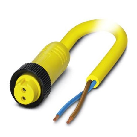SAC-2P- 2,0-547/MINFS 1416520 PHOENIX CONTACT Cable de potencia, 2-polos, PVC, amarillo, extremo de cable li..