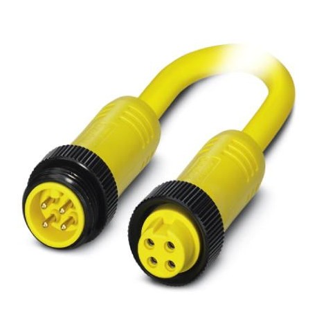 SAC-4P-MINMS/ 1,0-U20/MINFS 1416553 PHOENIX CONTACT Cable de potencia, 4-polos, PVC, amarillo, Conector mach..