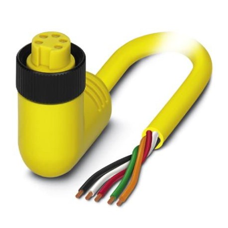 SAC-5P- 1,0-U20/MINFR 1416556 PHOENIX CONTACT Cable de potencia, 5-polos, PVC, amarillo, extremo de cable li..