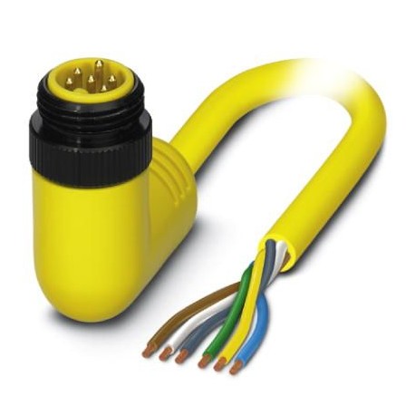 SAC-6P-MINMR/ 5,0-547 1416666 PHOENIX CONTACT Cable de potencia, 6-polos, PVC, amarillo, Conector macho acod..