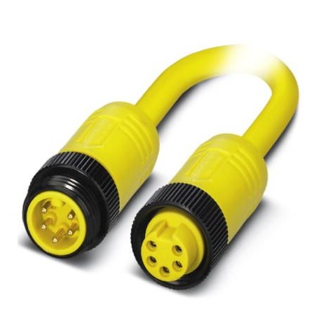 SAC-5P-MINMS/ 5,0-U20/MINFS 1416837 PHOENIX CONTACT Cable de potencia, 5-polos, PVC, amarillo, Conector mach..