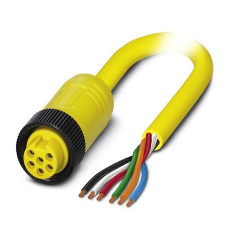 SAC-6P- 2,0-U20/MINFS 1416844 PHOENIX CONTACT Cable de potencia, 6-polos, PVC, amarillo, extremo de cable li..