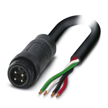 SAC-4P-MINMS/10,0-U50 1417148 PHOENIX CONTACT Cable de potencia, 4-polos, PVC, negro, Conector macho recto 7..