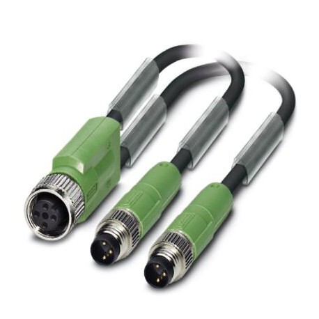 SAC-3P-M12FY/2X0,3-PUR/M8MS 1423237 PHOENIX CONTACT Кабель для датчика / исполнительного элемента SAC-3P-M12..