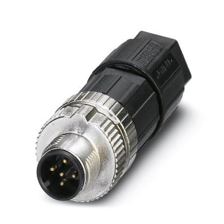 SACC-M12MS-5PL M 1424649 PHOENIX CONTACT Conector, Universal, 5-polos, sin apantallar, Conector macho recto ..