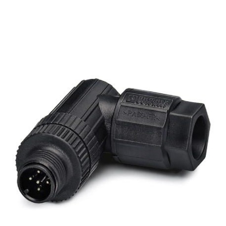 SACC-M12MR-5PL 1424688 PHOENIX CONTACT Conector, Universal, 5-polos, sin apantallar, Conector macho acodado ..