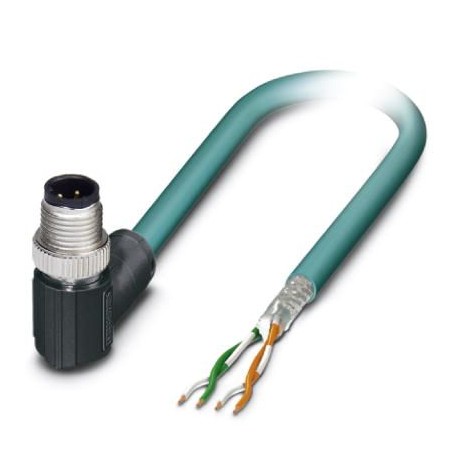 VS-M12MRD-OE-93E/25,0 SKS 1448632 PHOENIX CONTACT Cable de red, Ethernet CAT5, 4-polos, PUR, azul agua RAL 5..