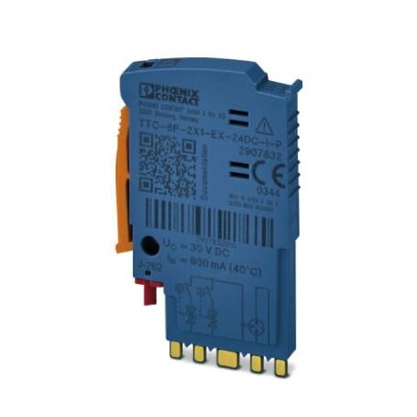 TTC-6P-2X1-EX-24DC-I-P 2907832 PHOENIX CONTACT Surge protection plug with integrated status indicator for on..