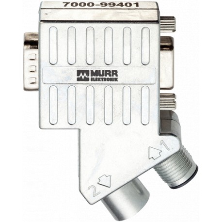 7000-99401-0000000 MURRELEKTRONIK M12/D-Sub Profibus Adapter 35° M12 Stecker B-cod./M12 Buchse B-cod.
