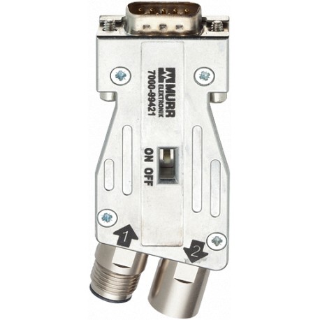 7000-99421-0000000 MURRELEKTRONIK M12/D-Sub Profibus Adapter 180° M12 Stecker B-cod./M12 Buchse B-cod.