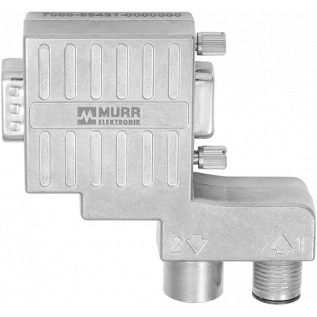 7000-99431-0000000 MURRELEKTRONIK M12/D-Sub Profibus adapter 90° cinc alloy M12 male B-cod./M12 female B-cod..