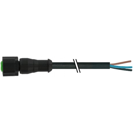 7005-14381-6150500 MURRELEKTRONIK M12 hembra 0° B-cod. Lite PVC 5x0.34 negro UL/CSA 5m