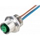 7014-19181-9790100 MURRELEKTRONIK M12 conector brida hembra A-cod. montaje frontal F&B PP 12x0,14 1m