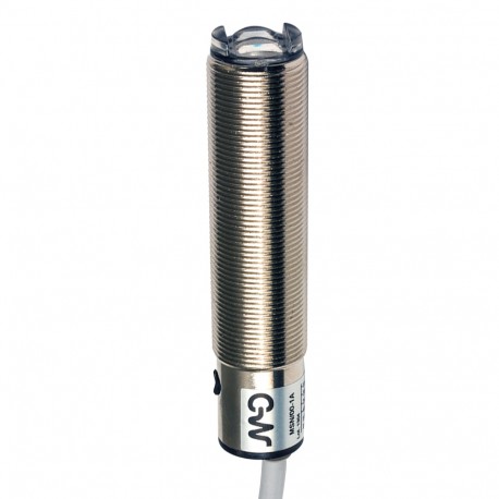 MSN/00-1A MICRO DETECTORS Sensor fotoelétrico Polarizado 3 m de cabo 2m axial com detecção de ajuste