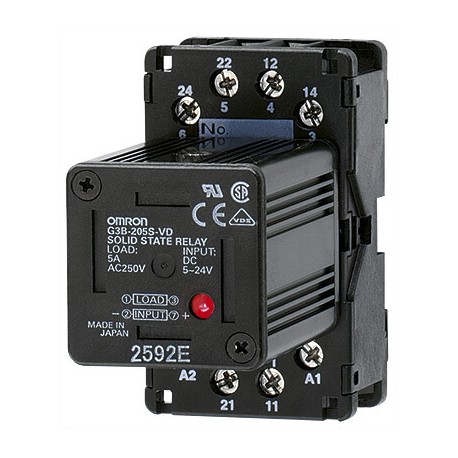 G3BD-103S 5-24VDC 125154 G3BD1000G OMRON SSR, enchufable, 3-5 A (5-110 VDC), 5-24 VDC