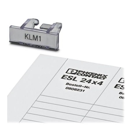 ES/KLM 1-GB CUS 0824387 PHOENIX CONTACT Strip labeling, available: Elbow, white, labeled according to custom..