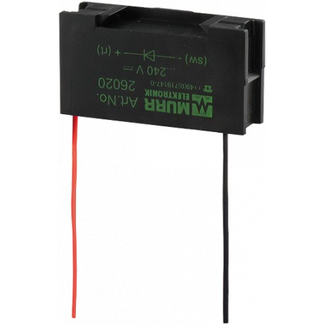 26155 MURRELEKTRONIK Módulo de supressão de interferências para contator universal Varistor, 230VAC/DC/200VA..