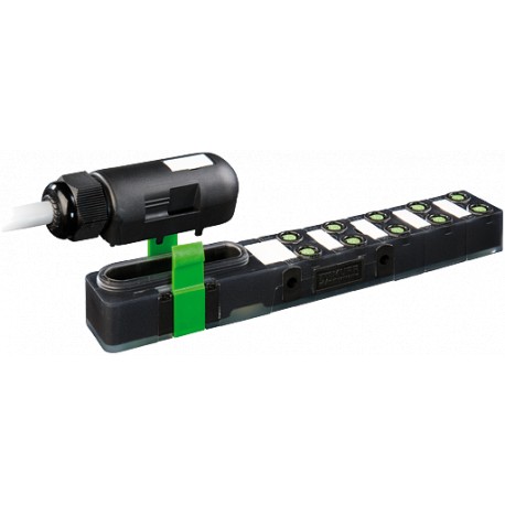 8000-80040-3841500 MURRELEKTRONIK Exact8 10XM8, 3 pole, pluggable cap, spring terminals 15.0m PUR 10*0,34 + ..