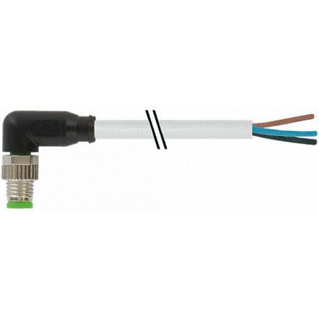 7999-08021-2230050 MURRELEKTRONIK M8 macho 90° com cabo PUR 3X0.34 cinza, 0.5m