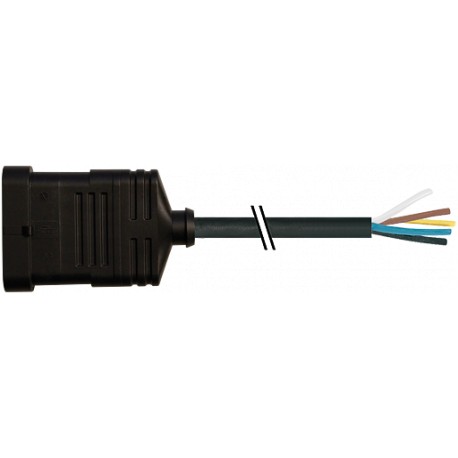 7072-73521-5161000 MURRELEKTRONIK Valve plug SuperSeal male 6 pole with cable PUR 6x0.75 black 10m