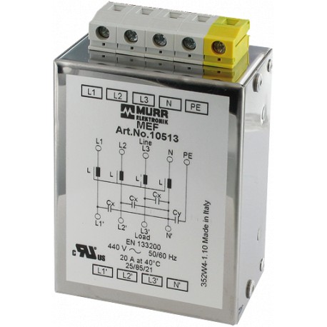 10512 MURRELEKTRONIK MEF Filtre triphasé 1 étape avec neutre