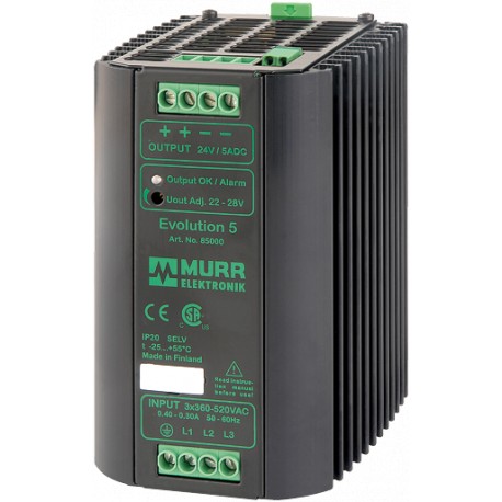 85640 MURRELEKTRONIK EVOLUTION+ alimentatore switching trifase IN: 360-520VAC OUT: 22-28V/5ADC