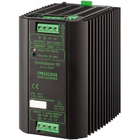85641 MURRELEKTRONIK Alimentation à découpage triphasée EVOLUTION+ IN: 360-520VAC OUT: 22-28V/10ADC