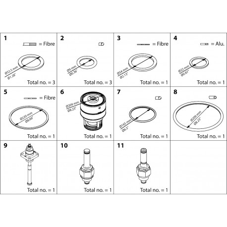 027H7223 DANFOSS REFRIGERATION KIT REMPLACEMENT ICV 150
