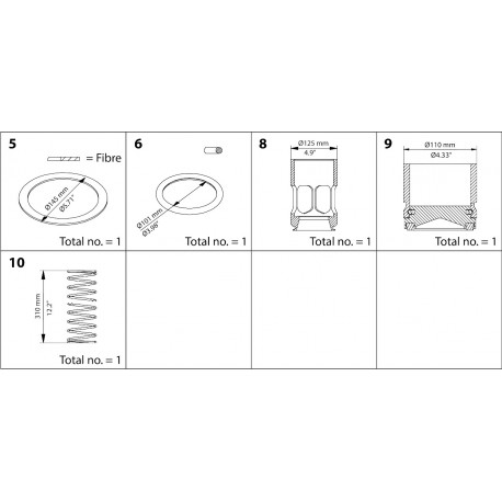 148B6173 DANFOSS REFRIGERATION KIT DE RENOVAÇÃO CHV/X 125