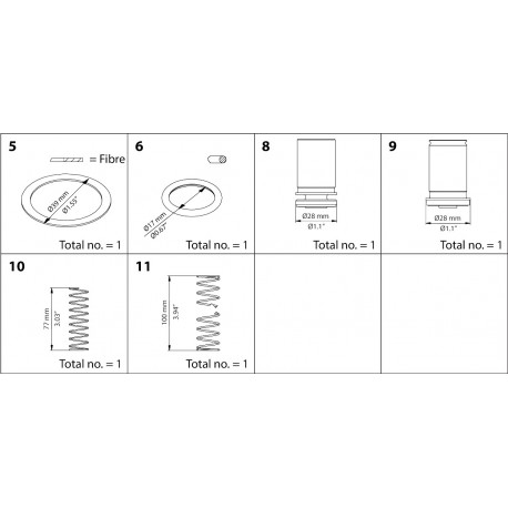 148B6167 DANFOSS REFRIGERATION CHV Kit di sostituzione DN 15-20