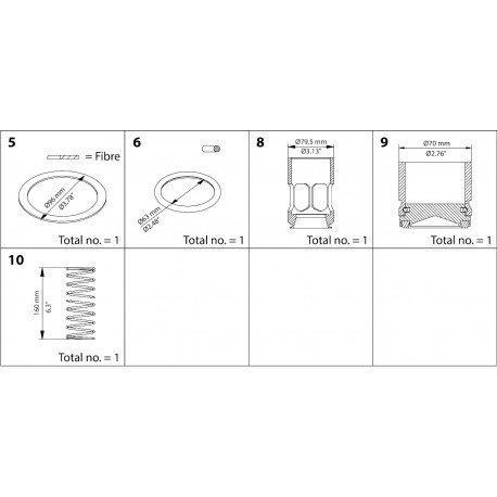 148B6171 DANFOSS REFRIGERATION CHV Kit di sostituzione DN 80
