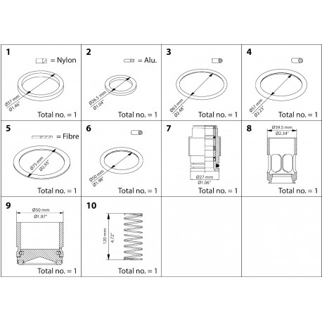 148B6163 DANFOSS REFRIGERATION KIT DE RENOVAÇÃO SCA/X 65