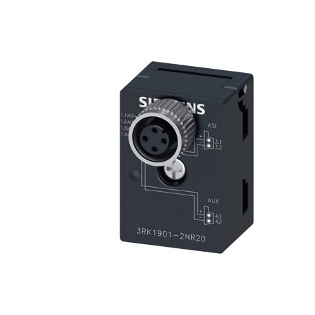 3RK1901-2NR20 SIEMENS AS-Interface M12 branch U ASI and Uaux, with M12 socket IP67/68/69K, max. 4 A
