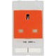 4000-68000-0190000 MURRELEKTRONIK MODLINK MSDD SOCKET INSERT GREAT BRITAIN, 250VAC/13A orange